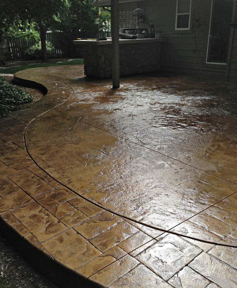 image of stained concrete